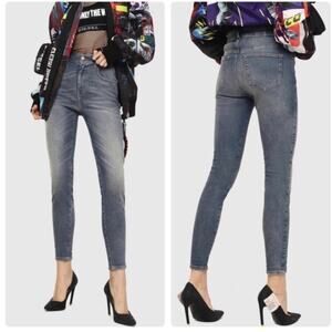 Diesel slants-high medium wash jeans sz W26-L32 super skinny high waist denim